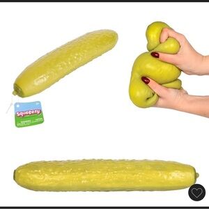 Sunny Days Squeezy Pickle Stress Toy - Bright Pickle Green